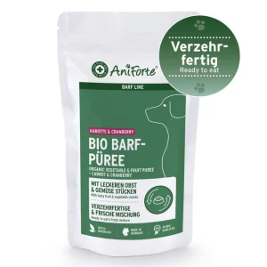 AniForte® organski BARF pire - "Korenje & brusnica", 5x150g