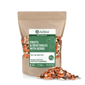 AniForte® Barf-Line, sadni in zelenjavni kosmiči z zelišči, 1kg